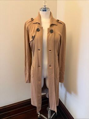 CAbi Long Camel Trench Coat